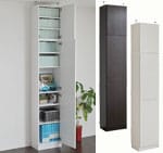 1cmピッチ シンプル本棚 つっぱり上置き&扉付き 44cm幅 1cmピッチ シンプル本棚 つっぱり上置き&扉付き 44cm幅